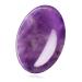 XIANNVXI Amethyst Crystal Stone Amethyst Worry Stone Healing Gemstone Polished Thumb Stone for Anxiety Relief Reiki Amethyst Crystal Oval Stone Meditation Accessories B - Amethyst