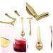 Premium Gold T-Bar Eye Massage Roller Set - Eye Cream Massage Device for Refreshing Skin - 9.6x3.5cm - Buy Online on GoSupps.com