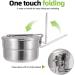 Denpetec Stainless Steel Camping Cook Pot - 1.5L Large Capacity Bento Pot for Camping, Hiking & Picnic - Folding Handle & Lid - Silver - Buy Online on GoSupps.com