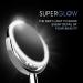 BIOMAX SuperGlow 9-Round Dual-Sided Lighted Makeup Mirror | 1X/5X Magnification, 1000Lux Brightness, 360 Rotating Vanity Mirror | Brushed Nickel Finish - Buy Online on GoSupps.com