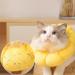 MHwan Soft Breathable Suede Cat Cone Collar | Recovery Cone for Cats | Non-Staining & Micro-Waterproof Cat Donut Collar | Anti-Licking Surgery Collar (S) Yellow - Buy Online on GoSupps.com