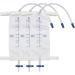 Urinary Drainage Bag with Anti-Reflux Chamber 1000ml Leg Bag Urinary Bag for Home and Hospitals Health Aids (3Pcs)