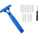 Amagogo Back Razor for Men - Easy DIY Grooming Long Handle Wet/Dry Use Foldable - Blue - Buy Online on GoSupps.com