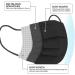 50 PCS Black Disposable Face Masks - 3-Ply Filter Earloop Mouth Cover for Comfortable Protection - Buy Online on GoSupps.com