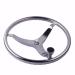 316 Stainless Steel 13-1/2" Dia Boat Steering Wheel with 5/8" -18 Nut and Turning Knob for Seastar and Verado