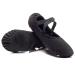 Bothevin ballet shoes shared leather sole ballet snaps lycra ballet training slabs for children adults size 23-44 42 EU black
