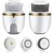 Electric Rotatable USB Waterproof Soft Facial Scrubber Brush Facial with Home Cleansing Face Brush Heads Wash - Buy Online on GoSupps.com