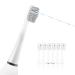 AmuLumon Flossing Toothbrush Heads Replacement 6 Count Compatible for Waterpik Sonic Fusion/2.0 Brush and Flosser Combo (Full Size White) Full Size White