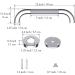 2 Pack 12 Inch Chrome Anti-Slip Shower Grab Bar Set - Stainless Steel Bathroom Support Bars for Elderly, Senior, Handicap - Knurled Design for Safety and Stability - Buy Online on GoSupps.com