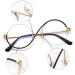 Buy Kachawoo Half Rimless Eyeglasses - S Shape Metal Round Anti Blue Light Glasses - Black Gold Frame - International Shipping Available - Buy Online on GoSupps.com