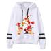 Bigfanshu Women's Tops Christmas Printing Stripe Round Collar Long Sleeves Sweater White