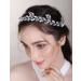 Chargances Bride Wedding Rhinestone Hair Vine Bridal Purple Hair Piece Crystal Headband Hair Accessories for Women and Girls (Purple)