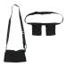 Mastectomy Drain Holder with Mesh Shower Bag Breast Surgery Drainage Pouch - Length Adjust Elastic Band Design Used to fix The Drain Bottles and Tubes (Black)