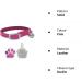 JK Leather Cat Collar Safety Elastic Bell & Engraved Glitter Tag (Pink) - Buy Online on GoSupps.com