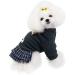 Rayminsino Pet Wool Clothing - Stylish Princess Rock Flower Plaid Sweater for Puppies & Medium Dogs - Warm Cotton Jacket for Cats in Gray - Buy Online on GoSupps.com