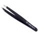 Stainless Steel Slant Precision Tweezers Professional Tweezers for Eyebrows & Hair Removal Black