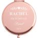 Maverton Engraved Round Folding Mirror | Double Makeup Mirror | Personalized Travel Bag Gift for Women | Rose Gold Bride Accessory - Buy Online on GoSupps.com