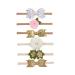 Nishine baby girls nylon stirring straps and grind toddler glitter loop hair straps newborn hair accessories gift party shower set a-6 piece