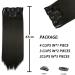 Clip-In Extensions Like Real Hair 6 Pieces 61 cm Hair Extensions with Clips 6 Wefts 16 Clips for Complete Hair Extensions Straight Hair Extensions for Women (2) - Buy Online on GoSupps.com