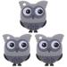 Healifty Toys Chewing Animal Infant Educational Toy Owl Grey Playthings for Teething Silicone Baby Teether Shape Teethers