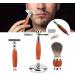 2-in-1 Razor Holder & Shaving Brush Set for Men - Practical Manual Tool Stand in Silver - Buy Online on GoSupps.com
