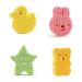 4Pcs Baby Bath Sponge Soft Baby Sponge for Bathing,Cute Animal Shapes Natural Kids Bath Sponges for Infants,Fast Drying Baby Bath Tub Sponge,Fun Baby Shower Sponge for Babies and Children