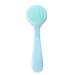 Silicone Manual Facial Cleansing Brush Skin Friendly Waterproof Face Cleaning Scrubber Exfoliator Cleanser Skin Friendly Face Scrubber for Blackheeads Whiteheads Makeup Residues Removal Blue