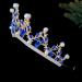 Beaupretty Wedding Rhinestone Crown Bling Crown Headband Bride Birthday Queen Crown Crystal Tiara for Wedding Party Dark Blue - Buy Online on GoSupps.com