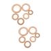 Ibasenice wooden rings 12 pc molar wooden circle accessories -Holz ring Accessories for bite rings made of wood for babies made of wood unfinished wooden ring beech toys newborn wooden gifts
