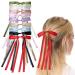 EUPSIIU 10 Pieces Hair Bows for Women Bow Hair Clips with Long Tails Hair Barrette Hair Ribbons Hair Accessories for Girls Women Silky Satin Ribbon Bows Hair Barrettes Bowknot Hairpins (10 Colors)