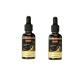 Natural Organic Ginseng Herbal Hair Growth Serum with Radix Polygoni Ulmus Root Black Sesame Persimmon Ginger Angelica Ginseng Root Sidebark Leaves and Dry Gold Lotus 1 oz (30ml) (Pack of 2)