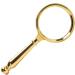 Handheld Magnifying Glass 10 Times Full Metal Gold Bronze Old Man Reading HD Optical Glass Magnifying Glass Length 18.5cm Made in China