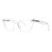 GLINDAR Cat Eye Blue Light Blocking Glasses Vintage Narrow Square Computer Eyeglasses Acetate Frame Clear Clear Frame 55 Millimeters
