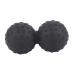 Goohochy Yoga massage ball Double Lacrosse Hand-Fuß-Erdnuss massage roller ice hockey peanuts Hand massager Erdnuss massage device Earth colors the ball roll fascia 12x6.3cm black