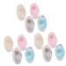 POPETPOP 12 Pcs Ring Palette Rings Cups Nail Polish Mixing Tray Oil Paint Palette Makeup Pallete Eyelash Extension Rings Drawing Color Palette Artist Mixing Resin Agate Acrylic 4.7x2.7cmx3pcs Assorted Colorx3pcs