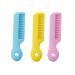 Baby Comb Set Blue Pink Yellow(3Pieces) Gentle Soft Safe Toddler Hair Brush Bath Essentials Teeth Shape Hairbrush Stuff Newborn Toiletries Hairs Grooming Cleaning Items for Children's Babies Toddlers