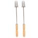 Cupping stick fire-tied rod 2 pieces of stainless steel traditional reusable cupping long wooden handle with scalding protection