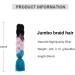 Traziewell Crochet Hair Extensions for Braiding Ombre Braids High Temperature Synthetic Hair Extension for Crochet Twist Black to Pink to Lake Blue 2105 FH002105 L - Buy Online on GoSupps.com