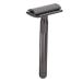 Safety Razor Double Edge Razor with Brass Handle Made of Zinc Alloy for Traveling Home (Black)