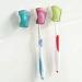 3-Piece Suction Cup Toothbrush Holder Set - Bathroom Storage Rack for Family - Silver Cream Filter & Squeezer - Buy Online on GoSupps.com