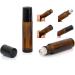 ZEJIA 10ml Amber Glass Essential Oil Roller Bottles 6Pack with Stainless Steel Roller Ball and Droppers - 10-6pcs Brown - Buy Online on GoSupps.com