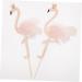 CAXUSD 6pcs Sprinkles Cake Decorations Flamingo Cupcake Picks Candle Decor Hawaiian Decorations Cake Insert- Cake Ornament Cake Topper Cake Insert Card Happy Birthday Banquet Toothpick Pink 6pcs - Buy Online on GoSupps.com