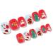 24 Pack Christmas Fake Nail Patch Kids Cartoon Full Coverage Kids Fake Nail Art Girl New Year Nail Art Decoration (Color : 11) - Buy Online on GoSupps.com