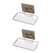 Ciieeo 2pcs Stainless Steel Soap Holder Bathroom Soap Dish Holder Suction Cup Soap Dish Shower Sponge Holder Soap Basket Shower Soap Rack Bath Soap Holder No Trace -mounted