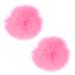 Vanyibro 2 Pieces Plush Faux Rabbit Fur Hair Ties Furling Pompoms Artificial Fur Hair Bobbles Elastic Hair Band Fluffy Hair Scrunchies Ponytail Scrunchies Hair Accessories Pink