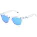 Oakley Oo9013 Frogskins Square Sunglasses Crystal Clear/Prizm Sapphire 55 Millimeters