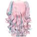 pintoc Cosplay Wig 80cm Anime Clip Color Curly Hair High Temperature Wire Multi-Color European and American Wig Halloween Wig - Buy Online on GoSupps.com
