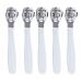 Exceart metal spatula 5st pedicure footfish heel scraper pedicure cornhauter heel razor pedicure shaver foot pedicure razor for hard skin white foot scrapping steel steel