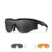 Wiley X WX Rogue Comm |Sunglasses men |Protective glasses Tactical military MTB glasses Running glasses cycling hiking fishing outdoor activities Airsoft |100% UVA/UVB protection gray transparent light orange glasses |Matt black frame