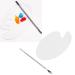 Buy Clear Nail Palette - Acrylic Makeup Mixing Tray & Spatula for Nail Art | International Shipping - Buy Online on GoSupps.com